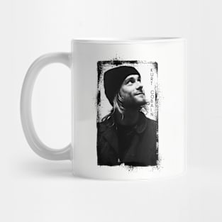 Kurt Cobain Grunge Music Nirvana Black and White Mug